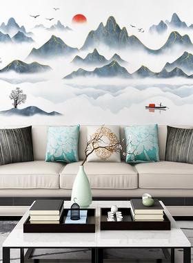 旅康墙贴CH69100万水千山壁纸自粘背景墙中国风装饰贴纸书房墙贴