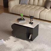 意式 现代简约小户型客厅沙发可移动边几桌 轻奢可升降茶几2025新款