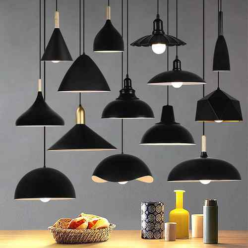 覆古美式工业风单头吊灯店铺商用餐饮餐桌极简创意草帽喇叭灯罩