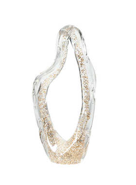 现代简约抽象舞动玻璃轻奢摆件别墅玄关客厅家居高级感装饰工艺品