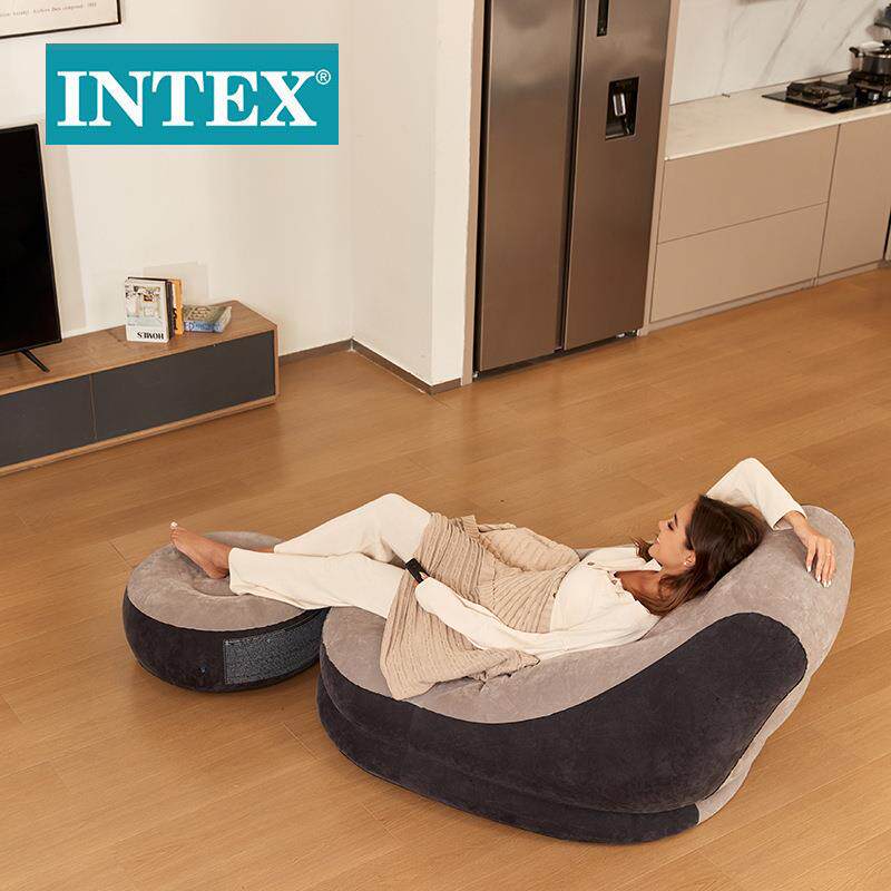 INTEX 68564充气沙发成人单人懒人休闲沙发床午休躺椅现代简约