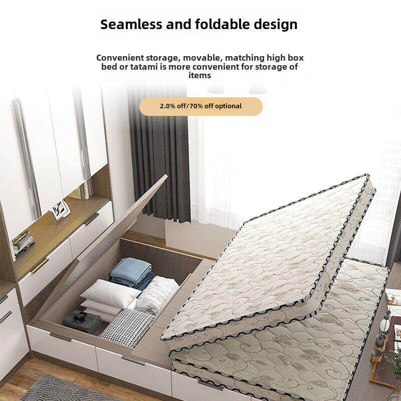折叠床垫椰棕硬垫棕榈垫学生宿舍单人1.8m1.5米1.2榻榻米垫子地铺