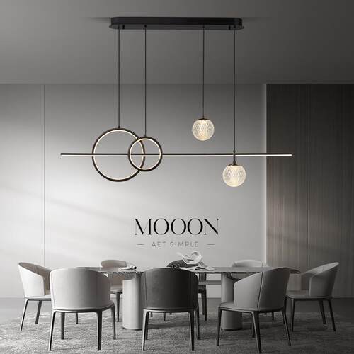 全铜意式极简餐厅吊灯现代简约餐厅灯轻奢感餐桌吊灯饭厅灯具