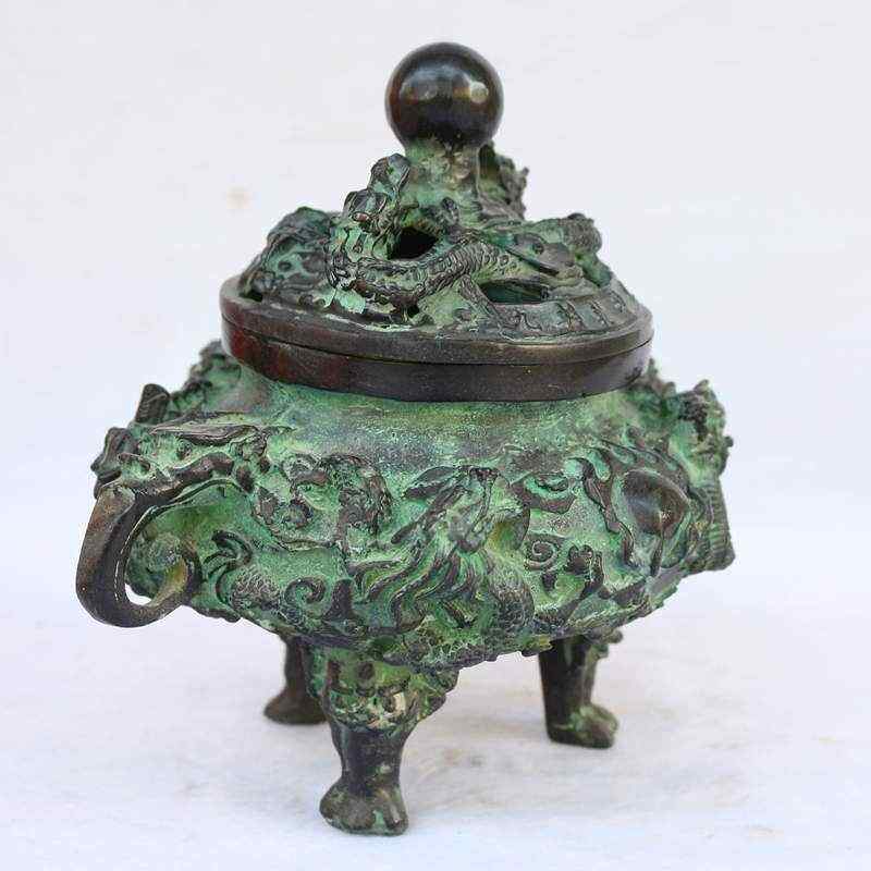 寿仿古工艺品龙 杂项批发铜器炉青铜铜百香炉摆件古玩熏香
