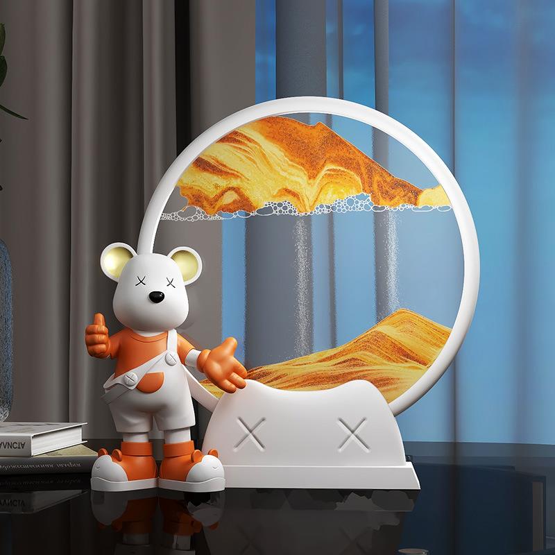 入门玄关摆件飘窗摆件装饰流沙画摆件创意艺术沙漏客厅酒柜电视柜