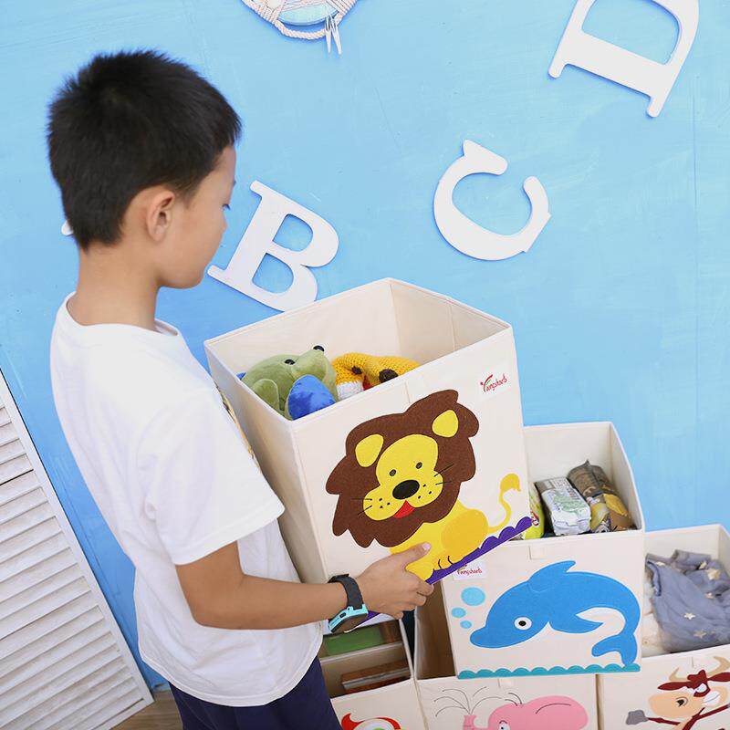 幼儿园可水洗折叠收纳箱儿童玩具礼物衣物整理箱可爱卡通储物箱子