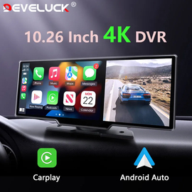 4K Car DVR Carplay Dashcam Voice Control GPS Wifi Dual lens