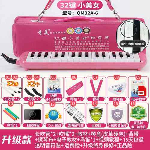 正品奇美风口琴37键小学生专用堂32键儿童初学成人者课口吹琴