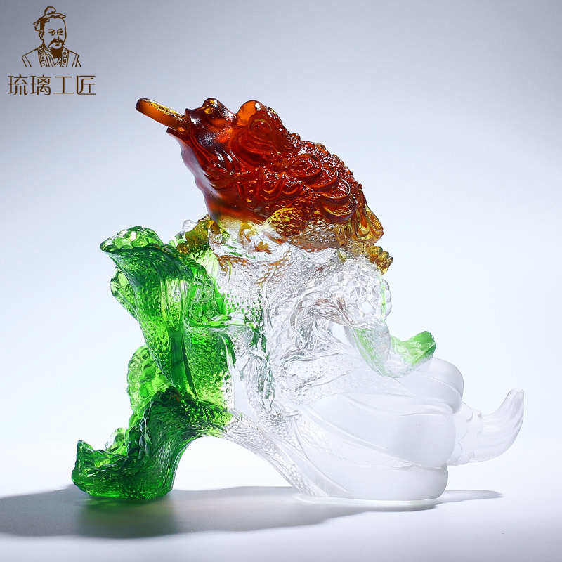 琉璃工匠貔貅摆件水晶白菜百财开业礼品实用大气朋友送礼好物