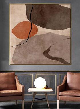 手绘B-1-2022立体抽画客厅简沙发过道象橙色装饰美式现代画约油画