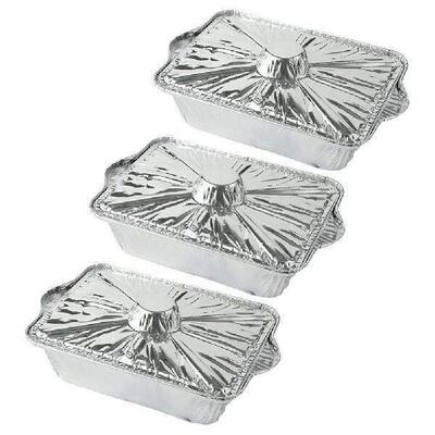 3 Pcs Tinfoil Pots Disposable Food Containers Foil Pot