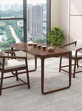 实PDD45890木茶办公室茶桌型阳家用新中式现代简约茶台边小几台几