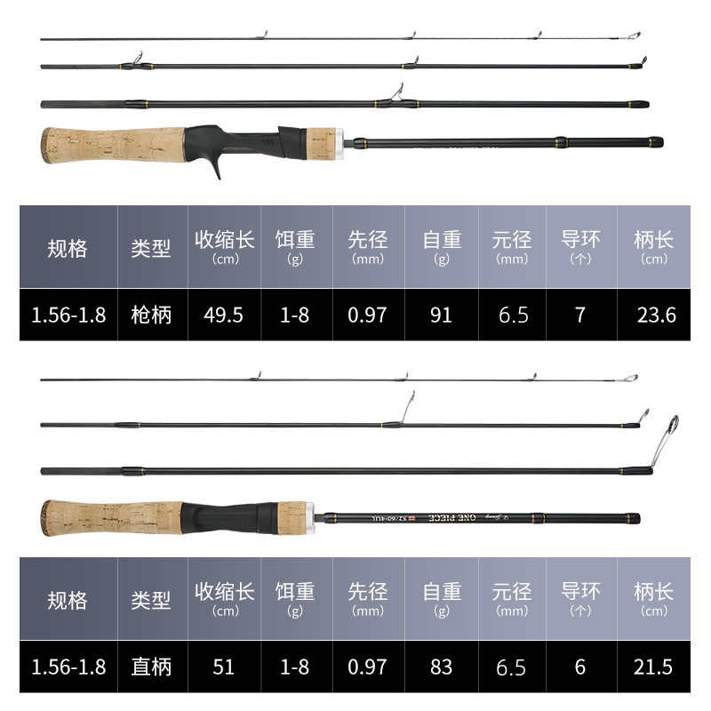 马口竿多节微物路亚竿便携式马口杆微物路亚竿ul微物竿白条旅行杆