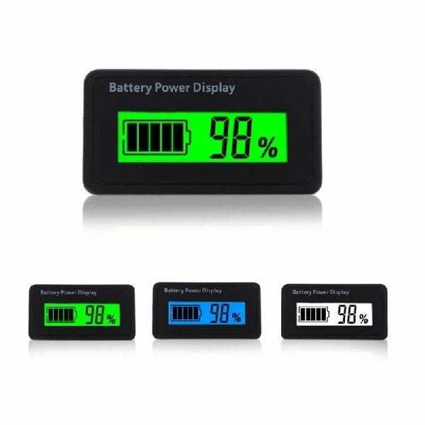 Battery Power Percentgae Meter LCD Display Green Backlight