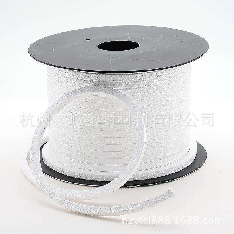 聚四氟乙烯纤维盘根四氟编织盘根白色现货