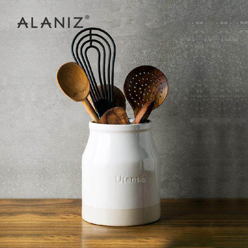 alaniz croft欧式锅铲收纳筒筷子桶厨具陶瓷罐筷子勺铲餐具沥水罐