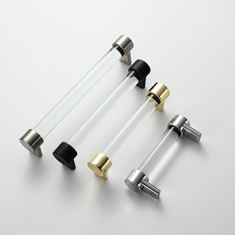 亚克力柜门拉手橱柜黑色拉手金色衣柜拉手柜厨门把手卫浴拉手