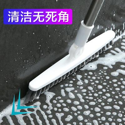 Long-handled hard-bristle floor brush for cleaning corners a