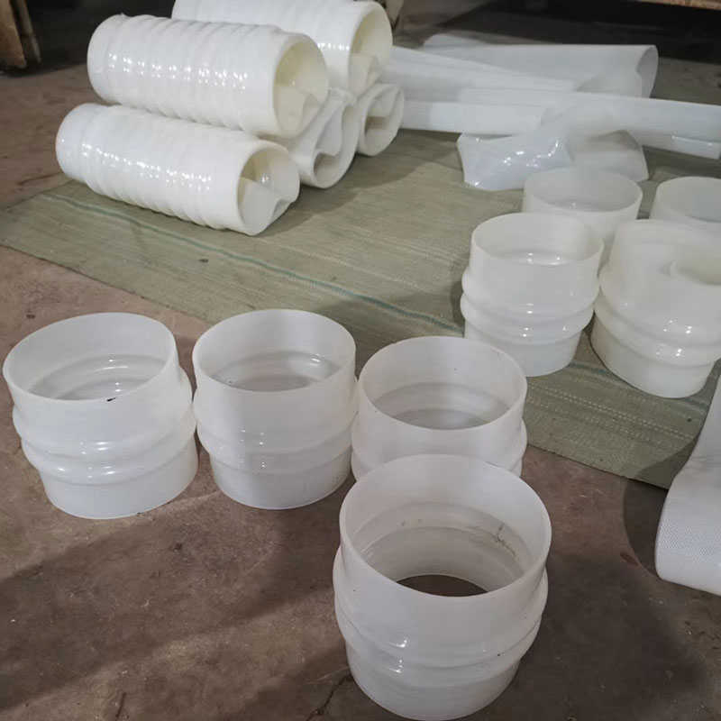 硅胶管白色透明大口径耐高温高压排水软管振动筛机械软接头定做