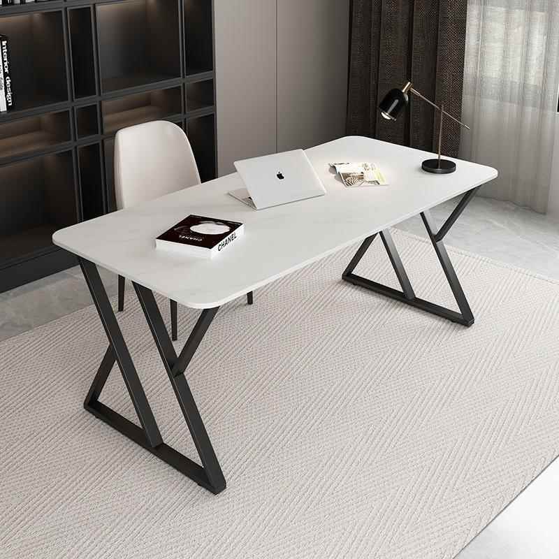 意式轻奢岩板书桌 家用书房办公书法桌 简约小户型写字电脑桌子