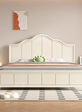 法式现代简约奶油风白色实木.双8m美式轻奢人主1卧大712床全美式