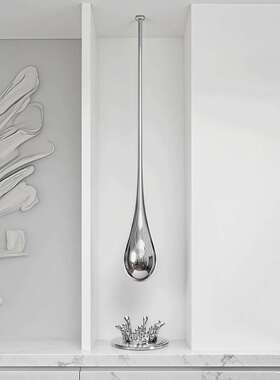 店堂吊装水滴雕塑酒电镀挂大饰商业中心PSR样板间饰品装置玻璃钢