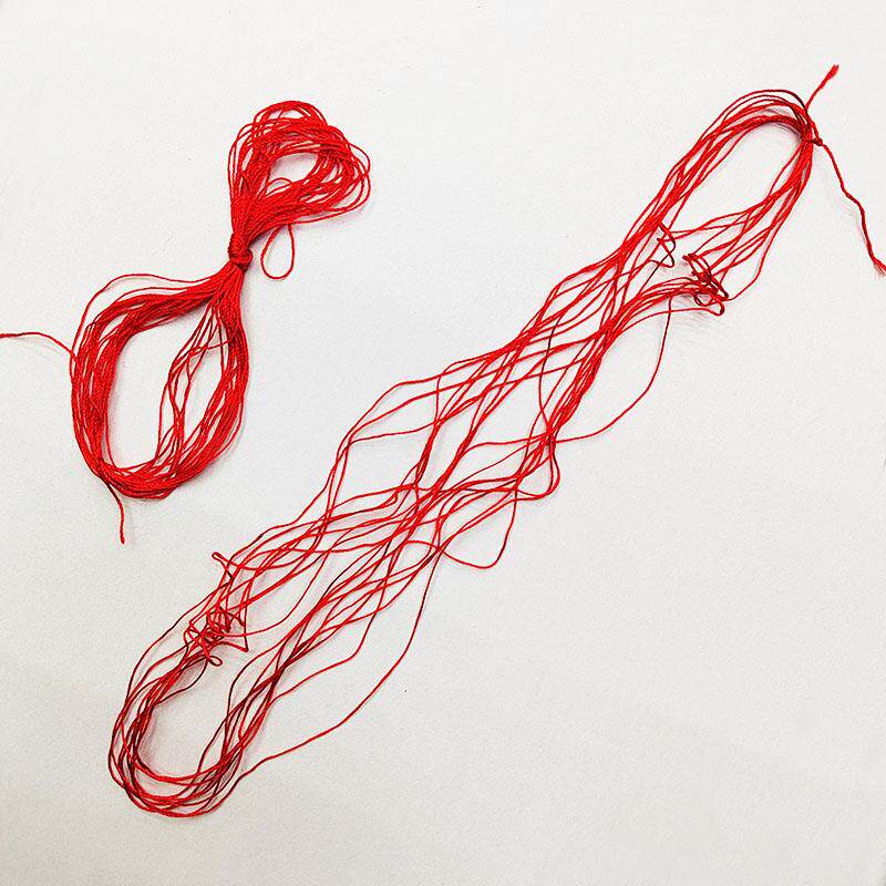 闽南婚庆习俗用品挽面绣线红丝线红线绣万字专用红色丝线亮光红线