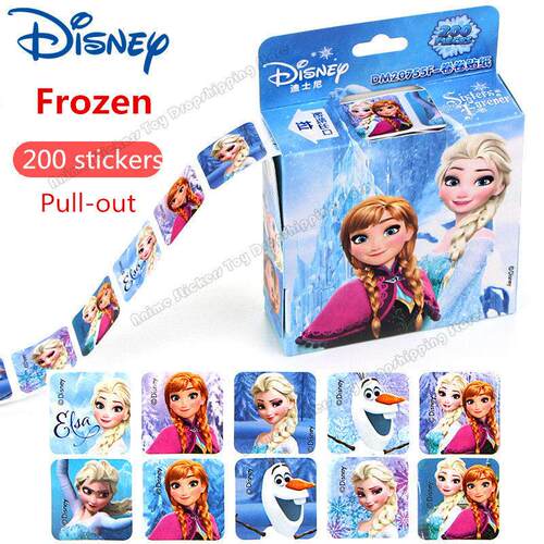 200 sheets in a box Cartoon Stickers Frozen Elsa and Anna