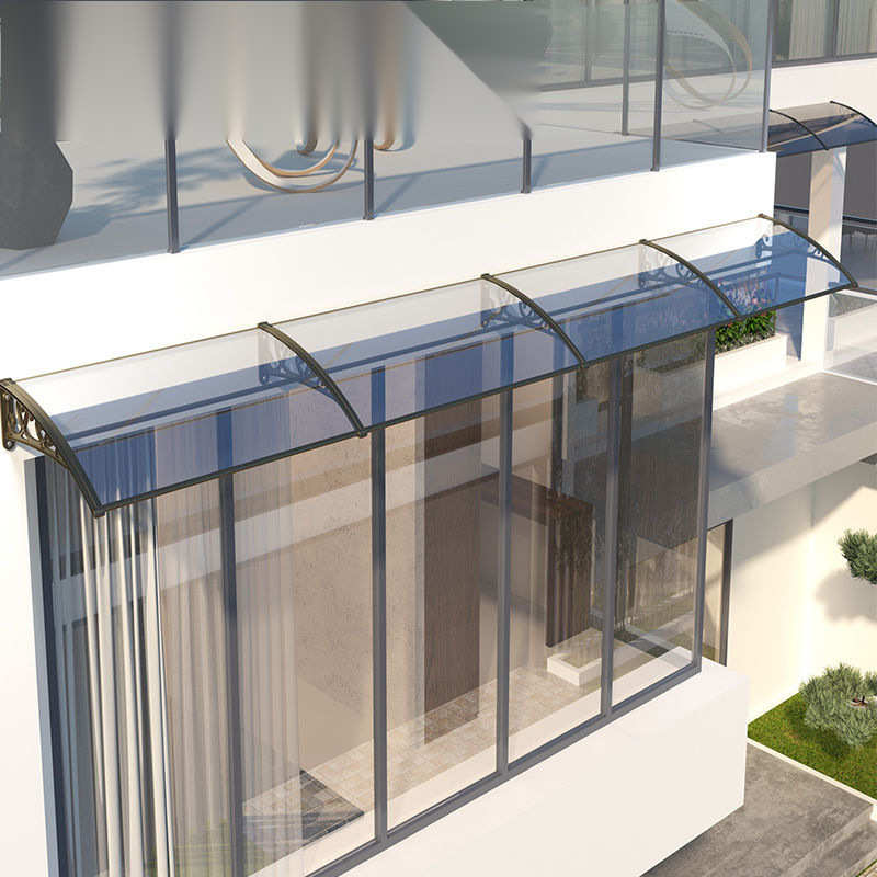 铝合金屋檐雨蓬阳台窗户庭院遮雨篷门头家用静音无声耐力板挡雨棚