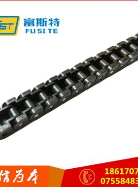 RS4P链条机 黑色工程塑胶平0顶输送链DRS 上下料7链条节距12.宽20