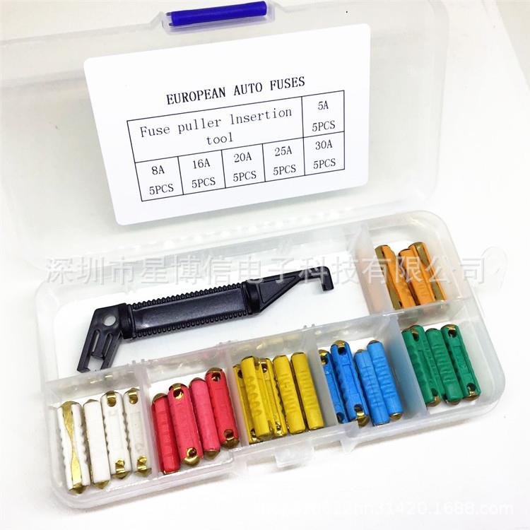 东欧保险丝5A-20A东欧车用保险丝,圆柱保险丝,陶瓷管快熔断套件盒