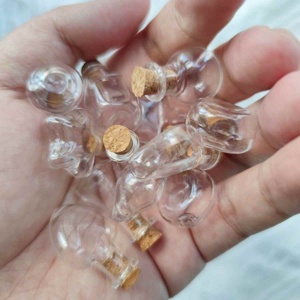 小号diy迷你瓶子玻璃异形许愿瓶漂流瓶挂件透明木塞玻璃瓶