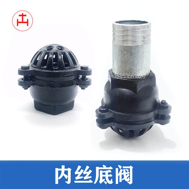 丝扣底阀 H12X-2.5 铸铁螺纹水压头止回阀进水口止逆阀DN40 50 65