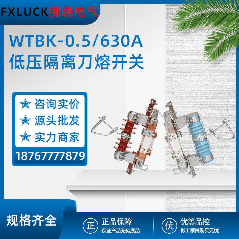 WTBK-0.5/630A户外低压隔离刀熔开关500V柱上刀闸跌落式保险200A
