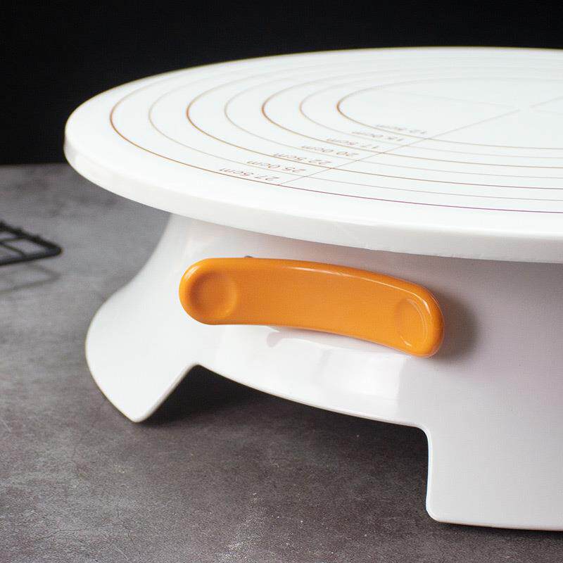 塑料裱花转台带锁旋转蛋糕烘焙工具可锁定12寸蛋糕转盘现货