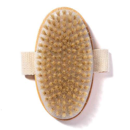 Natural Bristle Brush Soft Wet Dry Skin Body SPA Brush Bath