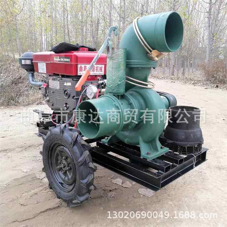 柴油机带动抽水泵12寸10寸大面积排水泵25马力带八寸水泵