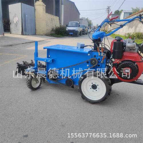 手扶式单链条挖沟机 小型农用冻土硬土管道挖槽机