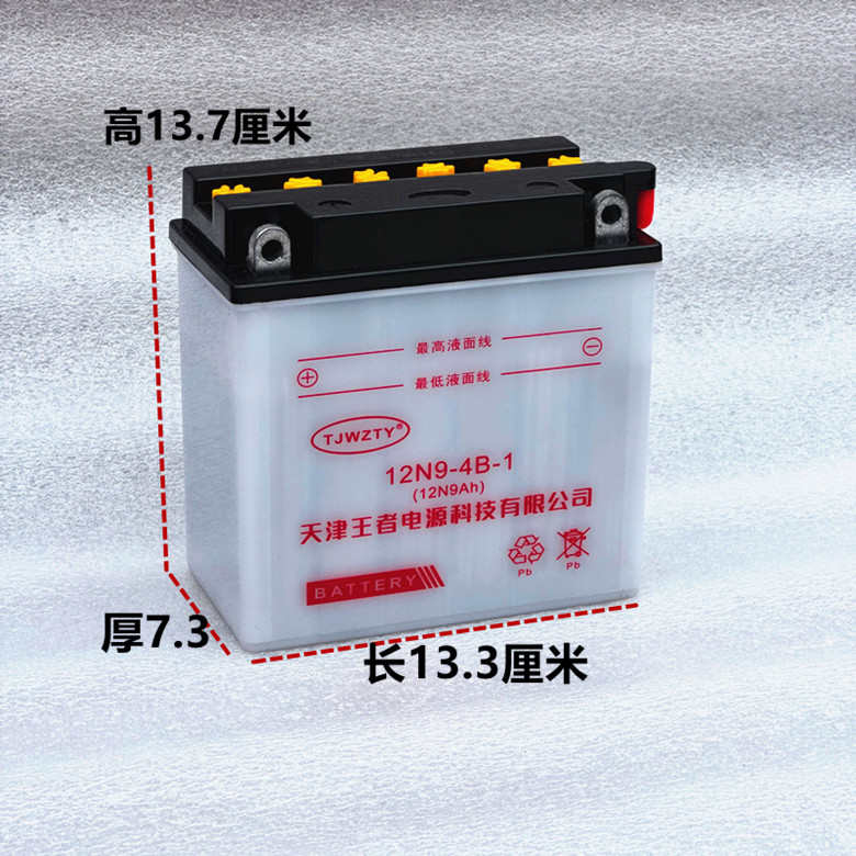 摩托车水电瓶12v通用125/150摩托车电池 7a9a弯梁车110蓄电瓶通用