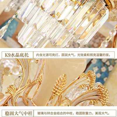 式客厅吊灯轻奢豪华K9301水浪晶温馨漫厅餐吊欧灯卧室灯广东古镇