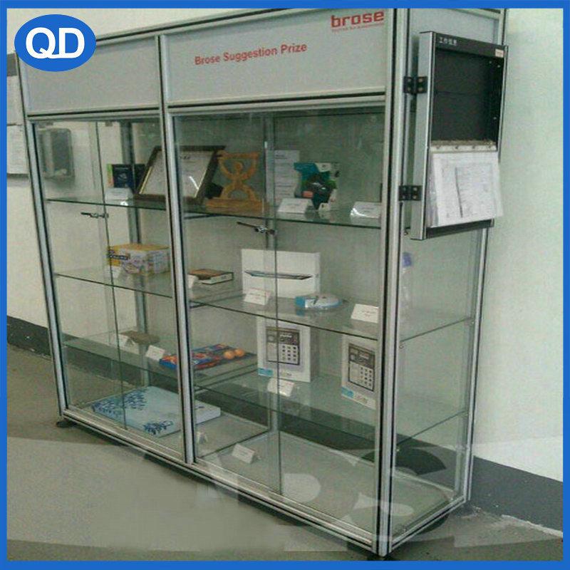 定做工业铝型材展示架加工五金电子产品展示柜订做