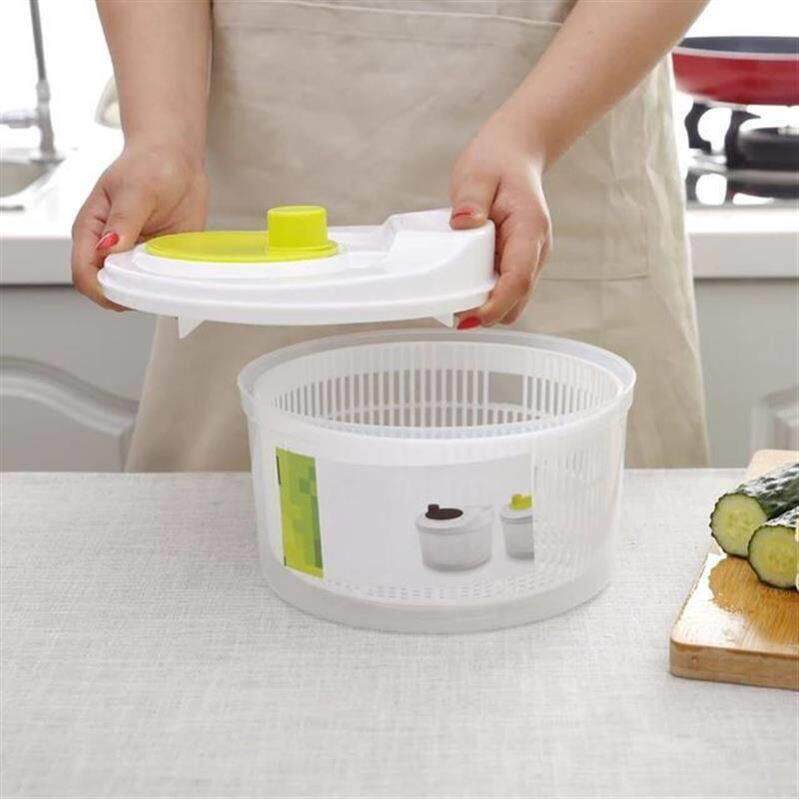 Salad Spinner Lettuce Greens Washer Dryer Drain Crisper Stra - 实物图