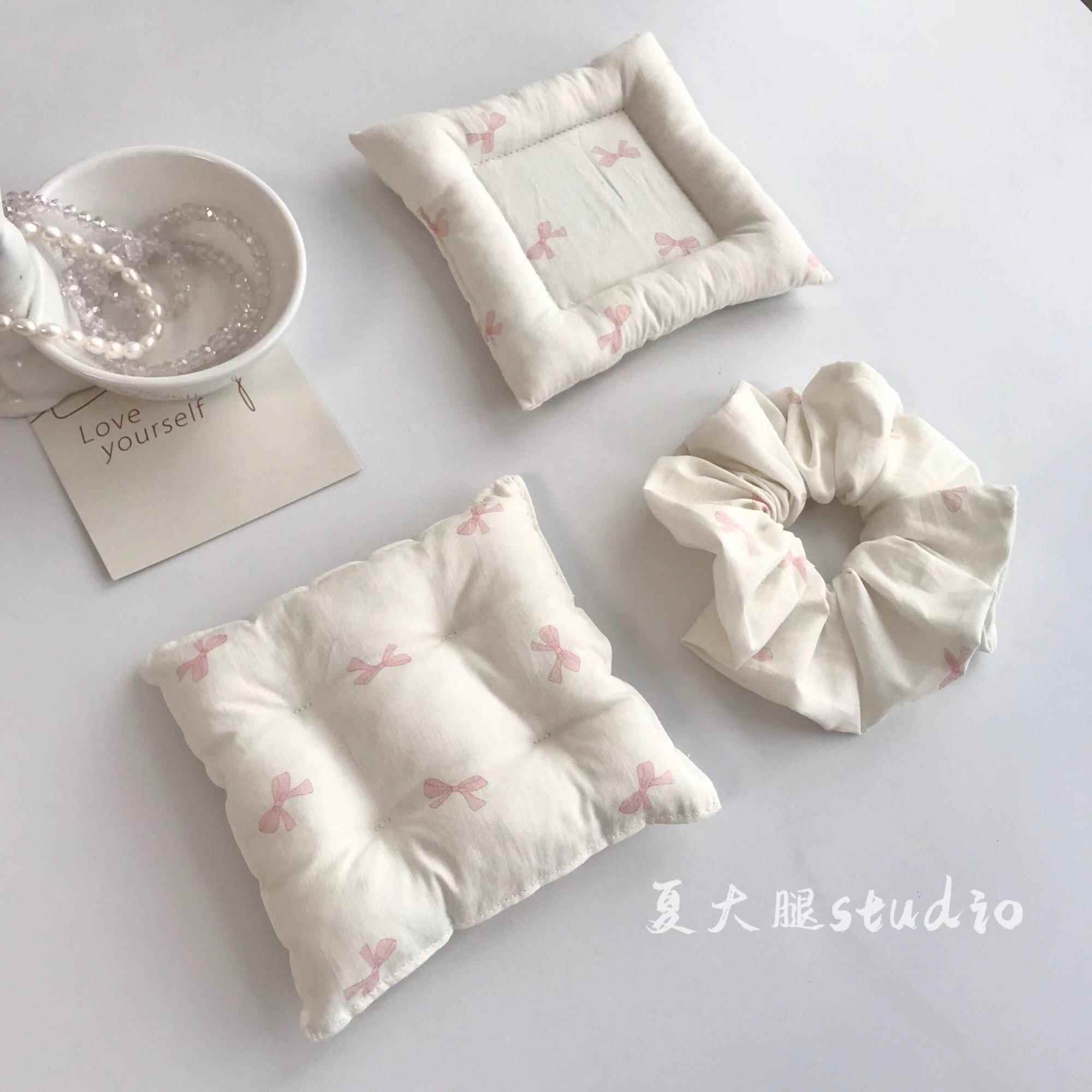 粉色蝴蝶结少女心ins风夹棉杯垫隔热垫防烫桌面杯垫正方形