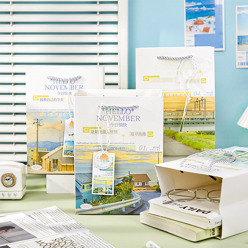 礼品袋礼品文艺风景试卷收纳袋