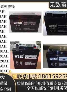 WESD无敌蓄电池12V7AH17AH20A24AH38AH65AH100AH直流屏UPS电源EPS