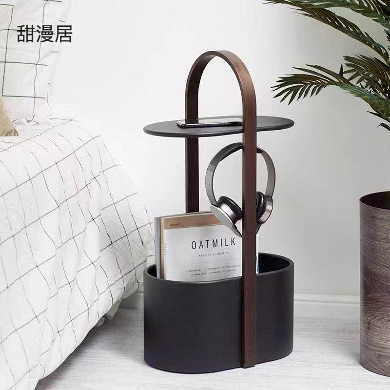 Umbra 贝尔伍德收纳边几原创设计铁艺沙发客厅角几收纳茶几置物架