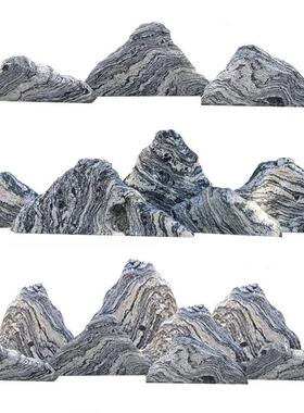天然雪浪石切片组合景观石风景石小假山石头枯山水庭院造景摆件