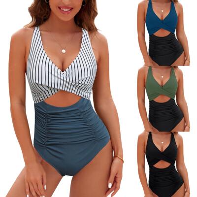 Womens Tummy Control Swimsuits One Bathing Suit Front Cross