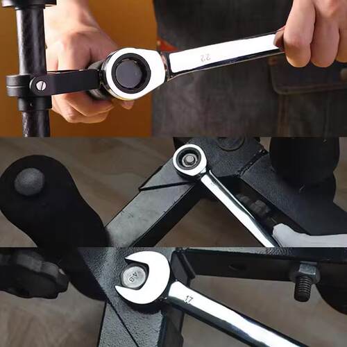 件套套轮596固定头棘轮扳手开口梅花工具装两用固定8头棘扳手套装