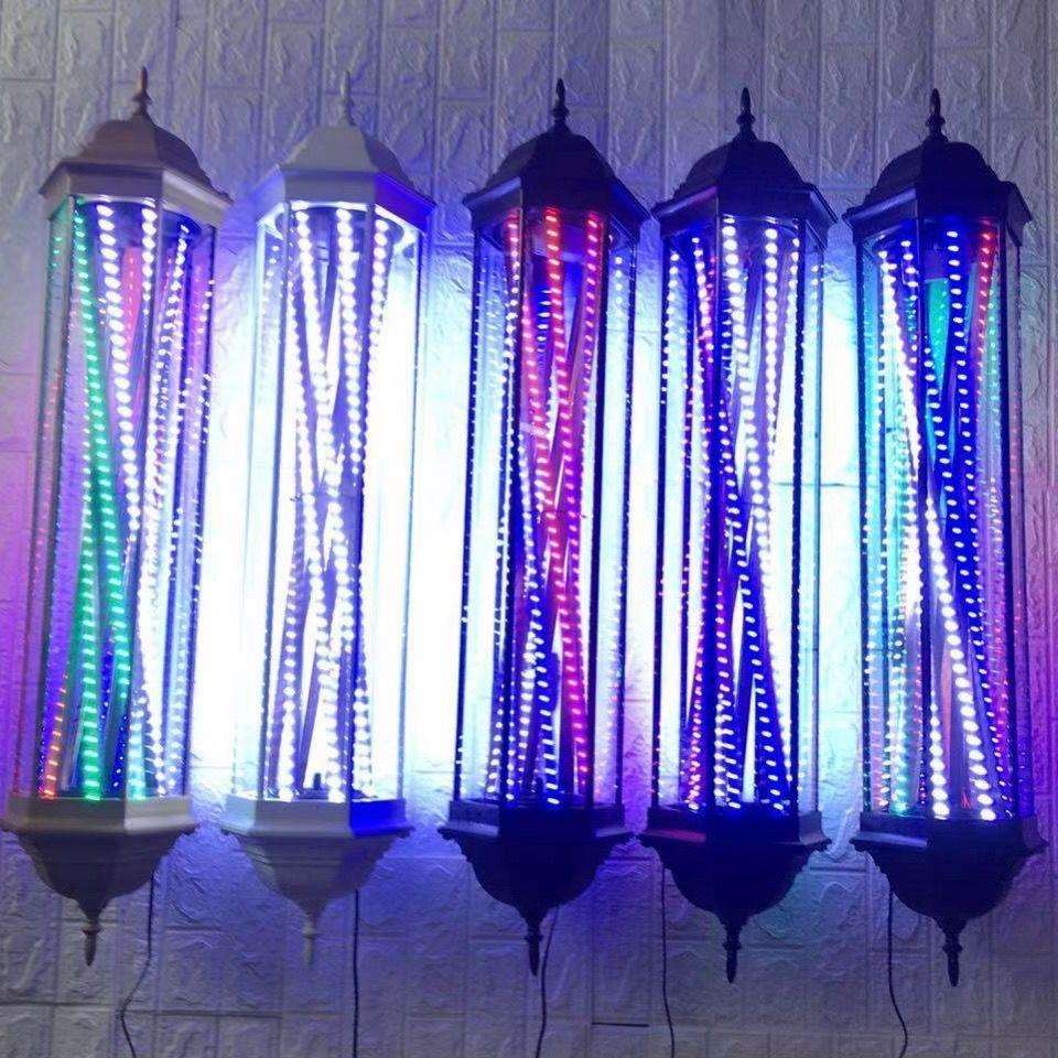 理发店发廊标志灯六角宫灯防水防晒节能耐用led灯户外挂墙挂壁灯